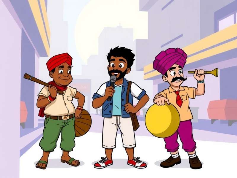 Bombay Slam King Playable Characters Bombay Slam King characters including Dabbawala, Chaiwala, and Street Performer