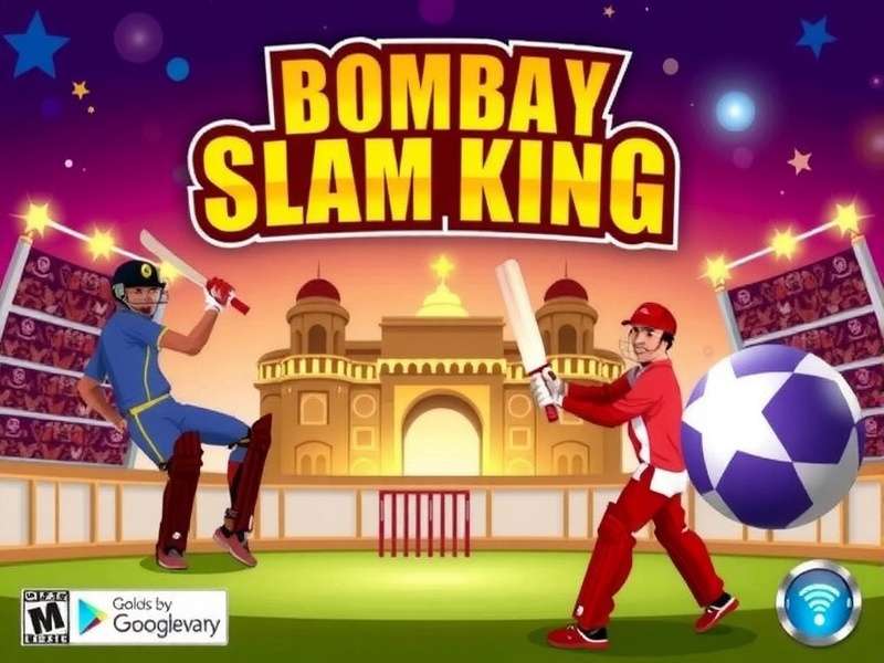Bombay Slam King Cover Art Bombay Slam King game cover featuring Mumbai skyline and players